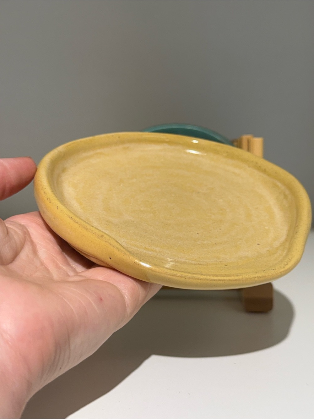 Ceramic Spoon Rest In Butter Yellow - Picture 3 of 4